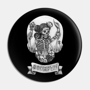 Zodiac scorpio skull. Pin