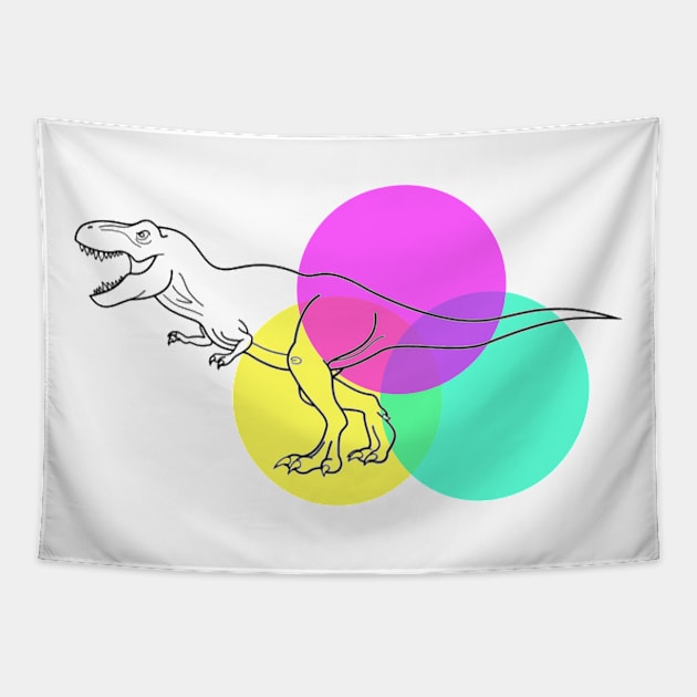 dinosaur 2 Tapestry by ScrambledPsychology