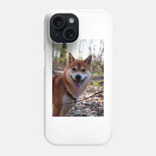 shiba inu in forest Phone Case