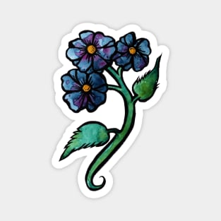 Blue Flower Magnet