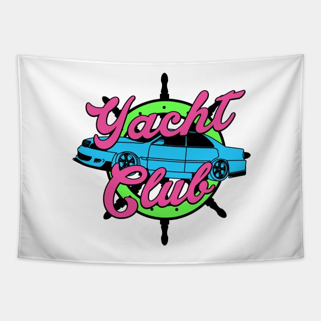 Yacht Club Chaser Tapestry by garage_sacrilege