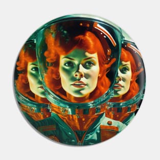 We Are Floating In Space - 41 - Sci-Fi Inspired Retro Artwork Pin