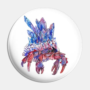 Crystal Hermit Crab Pin