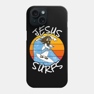 Christian Surfer, Jesus Surfs, Surfing Funny Phone Case