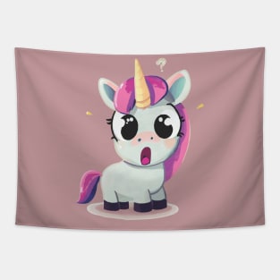 Surprised Unicorn Tapestry