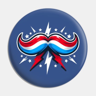 American Stache Pin