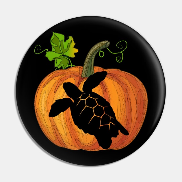 Turtle in pumpkin Pin by Flavie Kertzmann