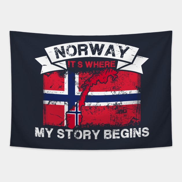 Norway it's where my story begins - For Norway lovers Tapestry by norwayraw