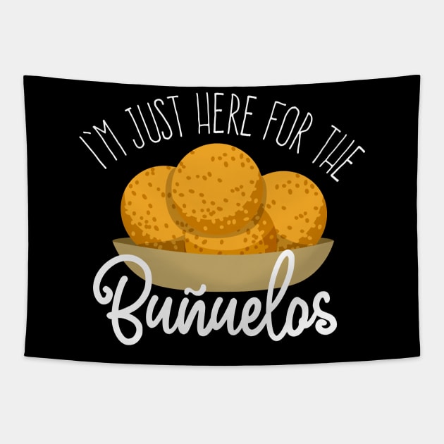 I'm just here for the buñuelos Tapestry by verde