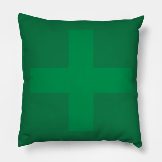Greek cross (green) Pillow by PabloDeChenez