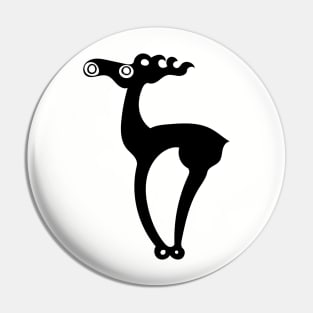 Deer in a Flying Gallop IV - Timeless Abstraction Pin