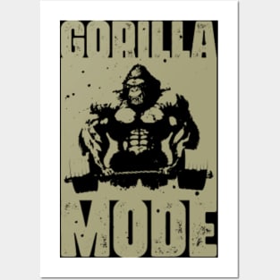 Gorilla Mode Workout Beast Lifting Weights Bodybuilding Silverback