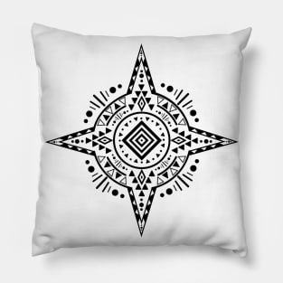 Aztec style circle pattern design Pillow