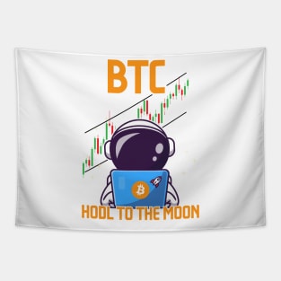 BTC HODL TO THE MOON Tapestry