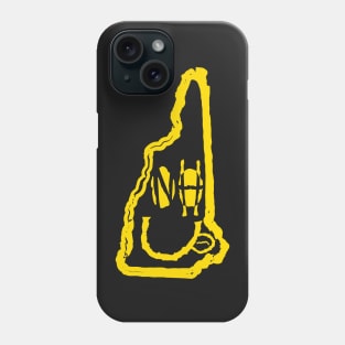 NH Eyes New Hampshire Grunge Smiling Face Black Background Phone Case