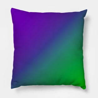 Diagonal Ombre Purple Green Pillow