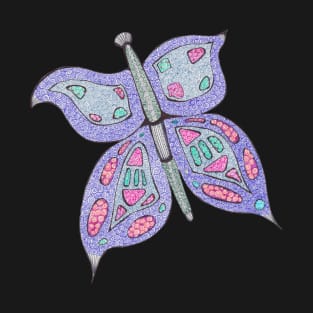 Butterfly Spiral Design T-Shirt