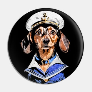 Sailor dachshund Pin