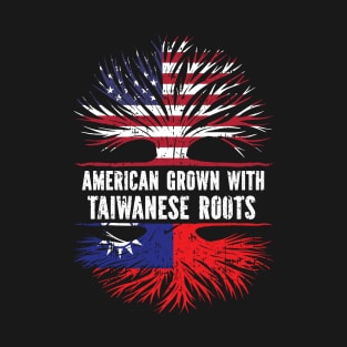 American Grown with Taiwanese Roots USA Flag T-Shirt