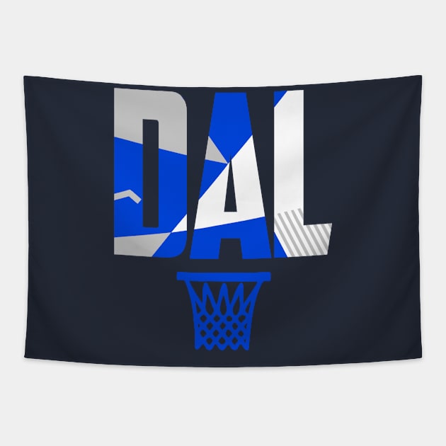 Dallas Throwback Basketball DAL Tapestry by funandgames