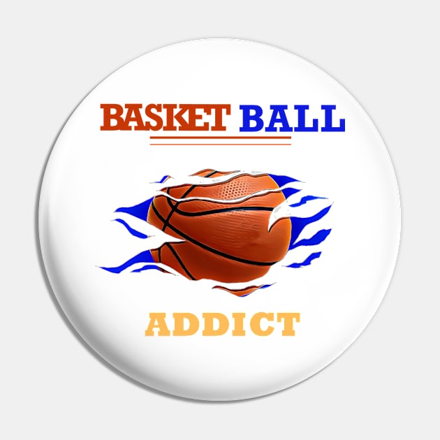 Basketball addict Pin by creativerse