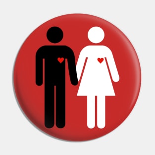 Woman and man black and white Pin