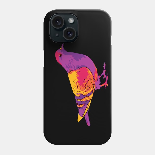 Rainbow Pigeon Phone Case by polliadesign