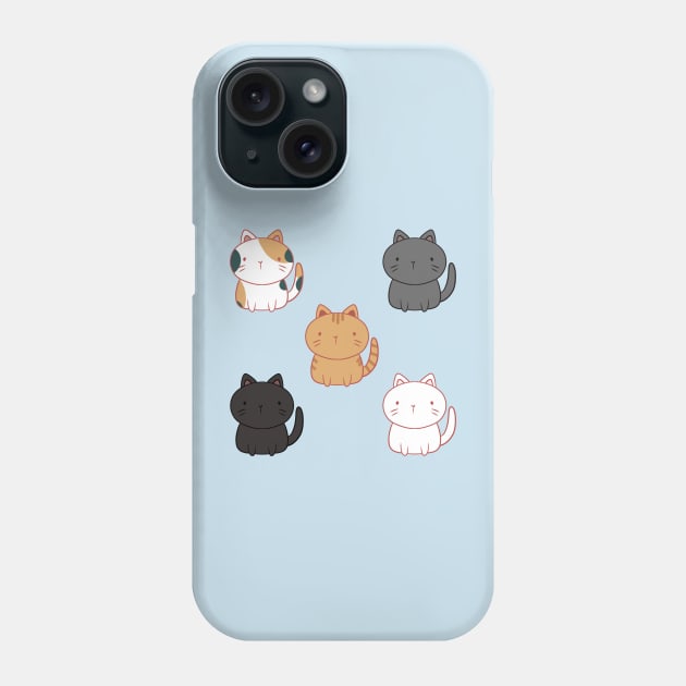 Cute cats illustration Phone Case by Mayarart