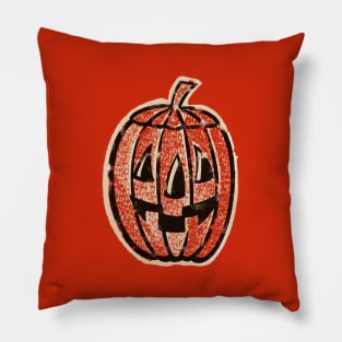 Retro Vintage Jack O Lantern Pillow