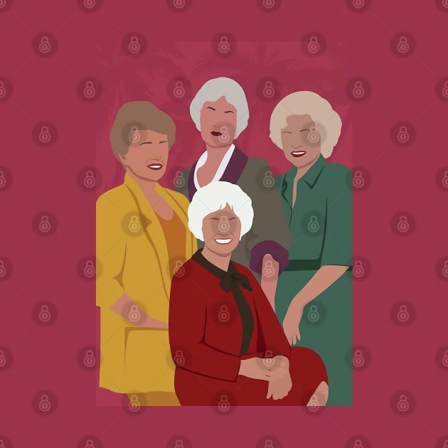 Golden Girls Sitcom Minimalist Art by bonkaili