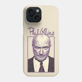 Phil Collins Genesis 1970s Vintage Look Phone Case