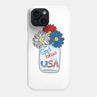 God Bless the USA (Large Print) Phone Case