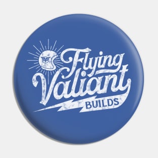 Flying Valiant Builds (Biker Style - Worn White on Blue) Pin