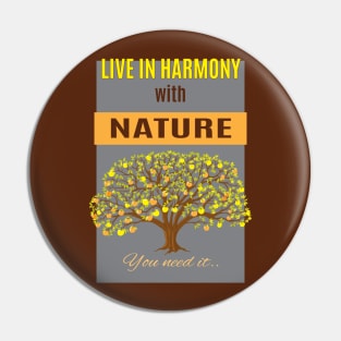 live in harmony with apple tree Pin