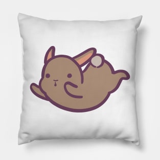 Bunny Rabbit Jumping into Action Pillow