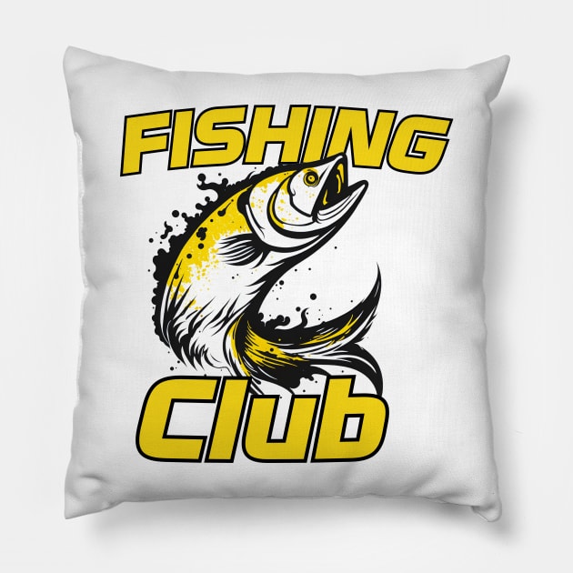 Fishing Club Pillow by HUNTINGisLIFE