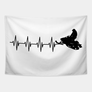 Snowmobile Heartbeat - Snowmobiling heartbeat Tapestry