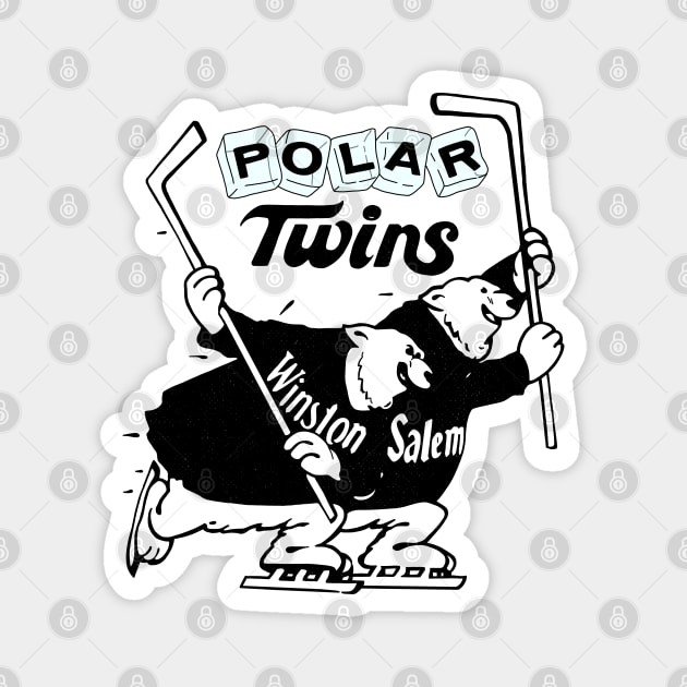 Defunct Winston Salem Polar Twins Hockey 1975 Magnet by LocalZonly