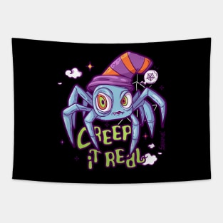 Creep It Real Adorably Spooky Spider Tapestry