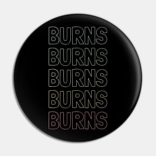 Burns Name Pattern Pin