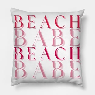 Beach Babe Fun Summer, Beach, Sand, Surf Design. Pillow