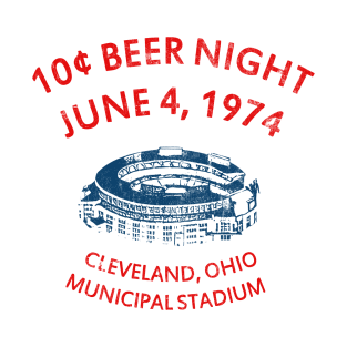 Cleveland Stadium - 10c Beer Night 1974 T-Shirt