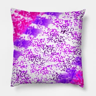 Sponge Print Pink/Purple/Black Pillow