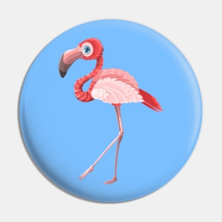 Pink Flamingo Artwork Pin