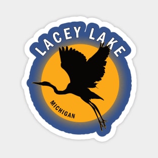 Lacey Lake in Michigan Heron Sunrise Magnet