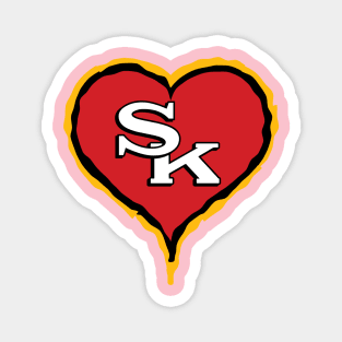 Swift Kelce Chief Heart Magnet