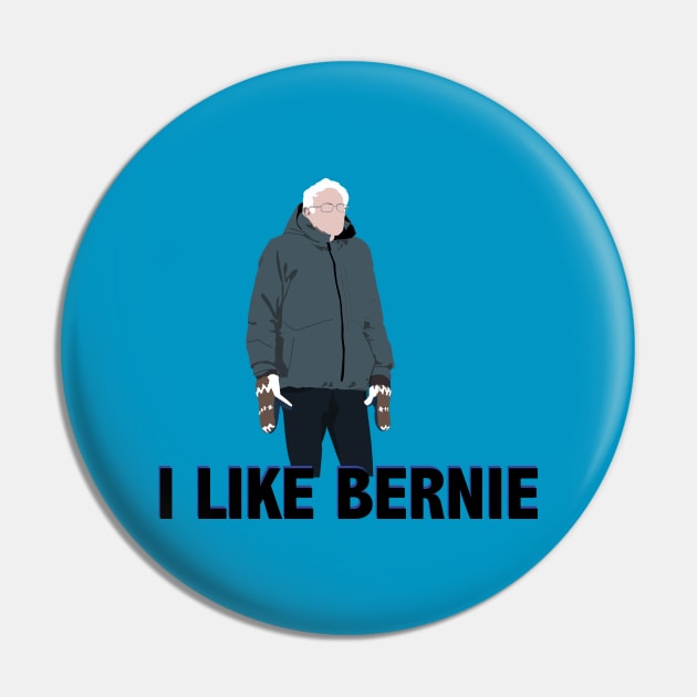 I Like Bernie Sanders Mittens Pin by Hevding