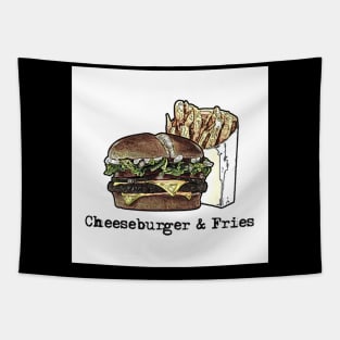 Cheeseburger & Fries Tapestry