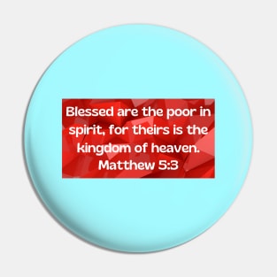 Bible Verse Matthew 5:3 Pin