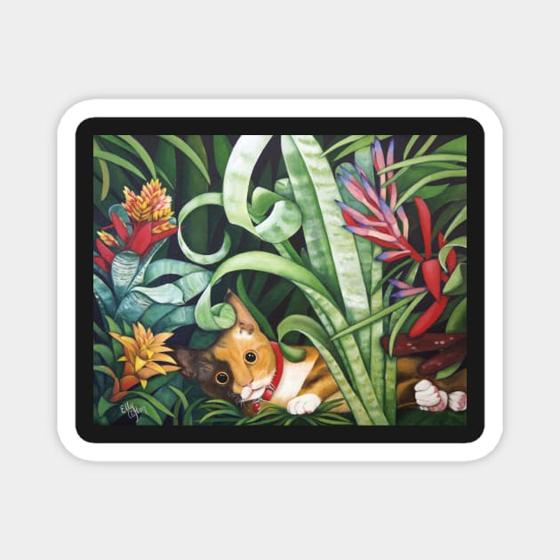 Caramello's Bromeliads Magnet by artbyelly